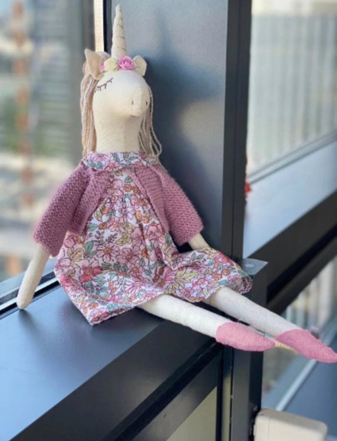 20"/50cm FABRIC UNICORN Doll - Stuffed wearable sleeping toy - Decorative magic tale animal