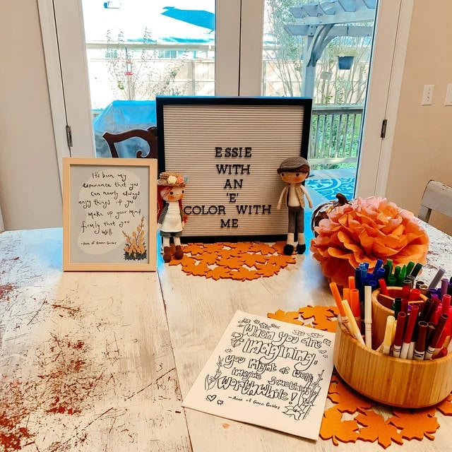 Miss ANNE Shirley of Green Gables With An E - Traditional handmade doll - Canadian girl gift - Unique crochet - Miniature story friend