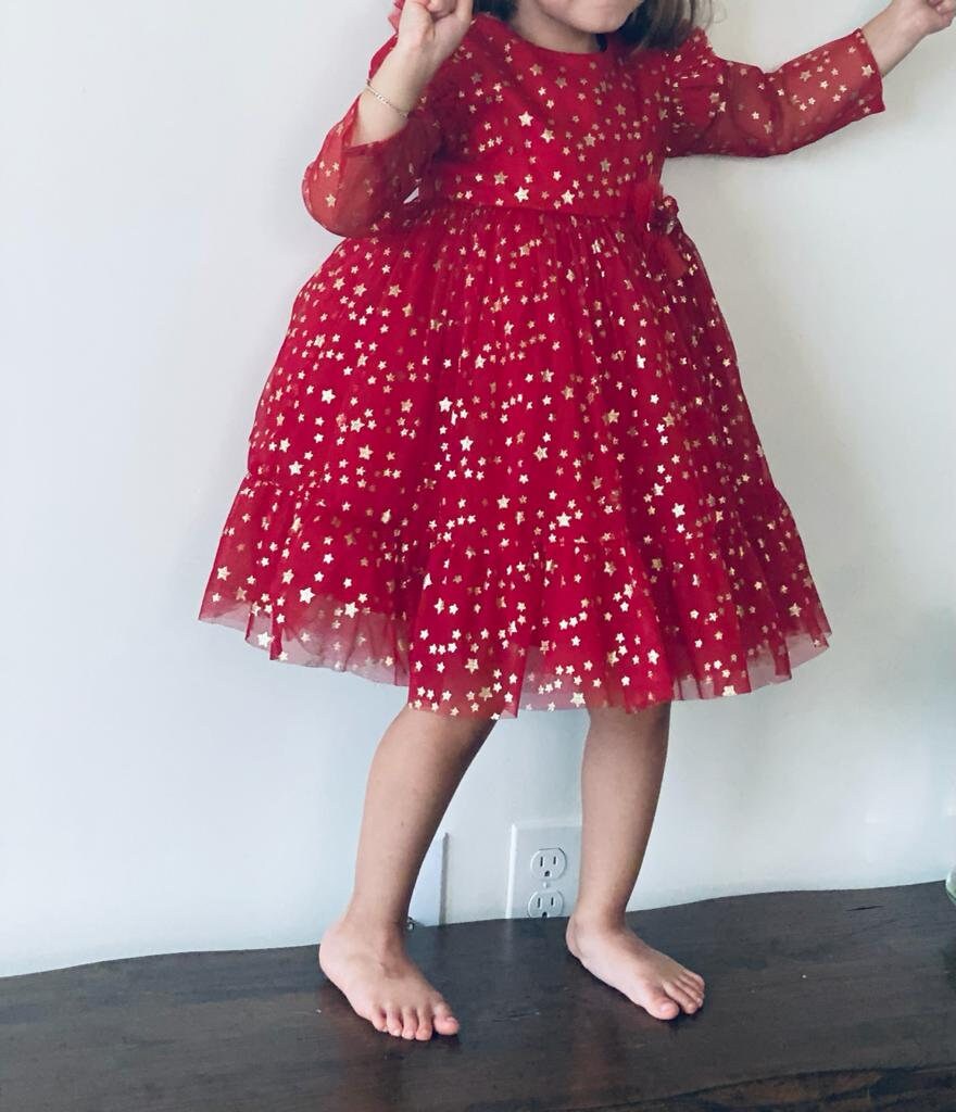 Kids Clothes - My Dress and Toy Same! CHRISTMAS DRESS FOR Toddler Girl 1 2 3 4 5 6 7 8 Years + Same Pattern Unicorn Gift for Red Lovers Birthday Party