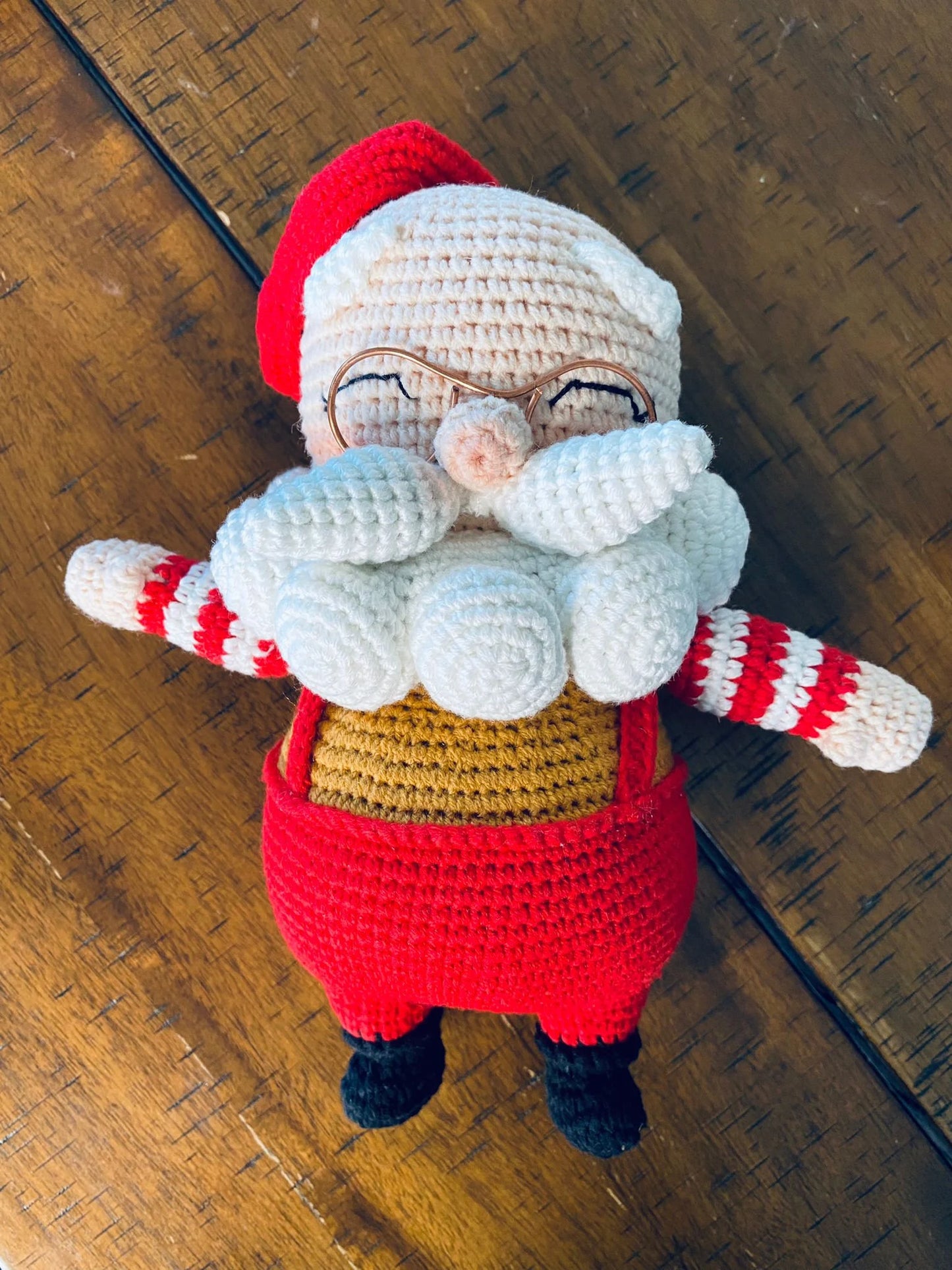 CHRISTMAS SANTA CLAUS Man and Woman Dolls Birthday gift Miniature decor Plush natural toy Unique ecofriendly Crochet present - heirloom gift