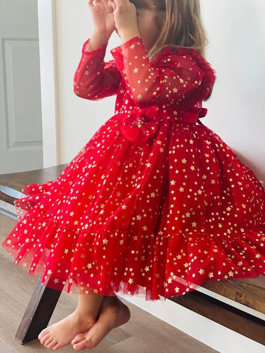 Kids Clothes - My Dress and Toy Same! CHRISTMAS DRESS FOR Toddler Girl 1 2 3 4 5 6 7 8 Years + Same Pattern Unicorn Gift for Red Lovers Birthday Party
